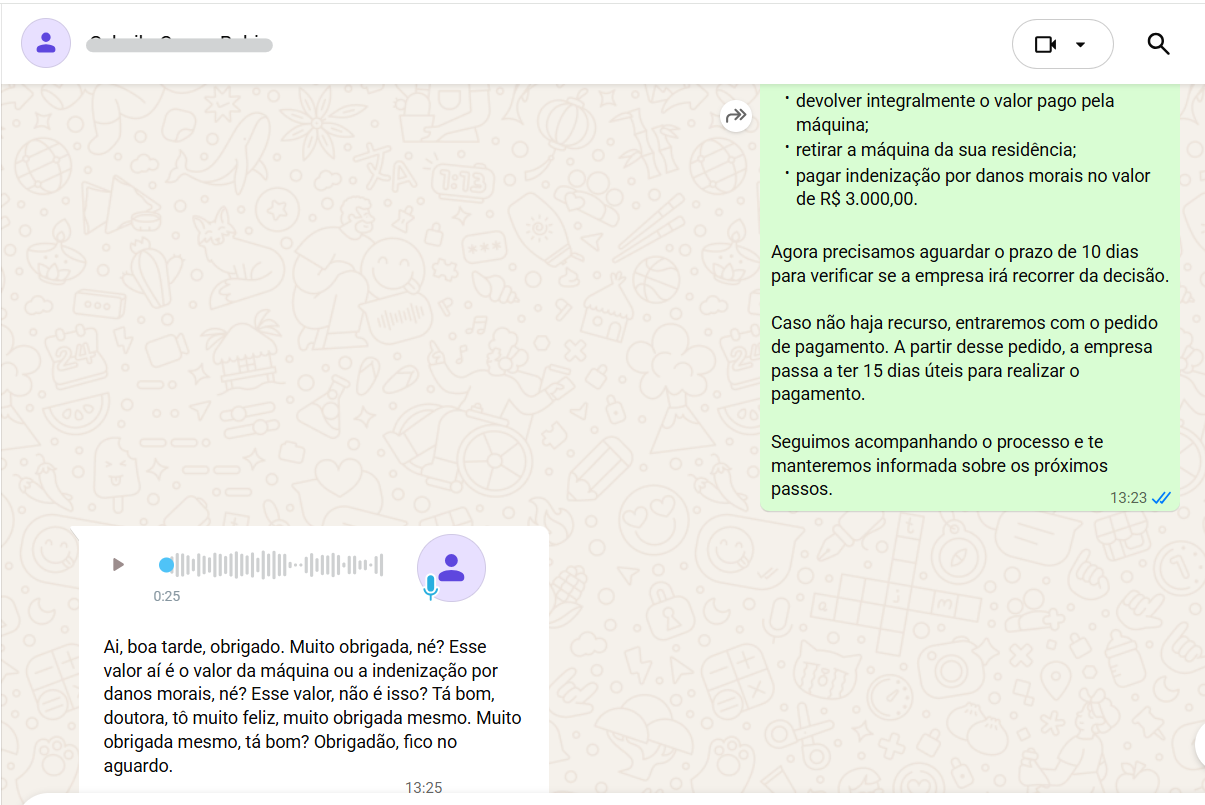 Depoimento de cliente 1 — MBAR Advogados