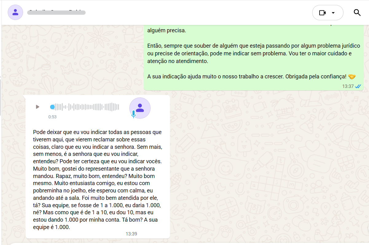 Depoimento de cliente 2 — MBAR Advogados