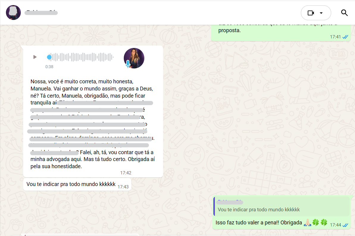 Depoimento de cliente 3 — MBAR Advogados