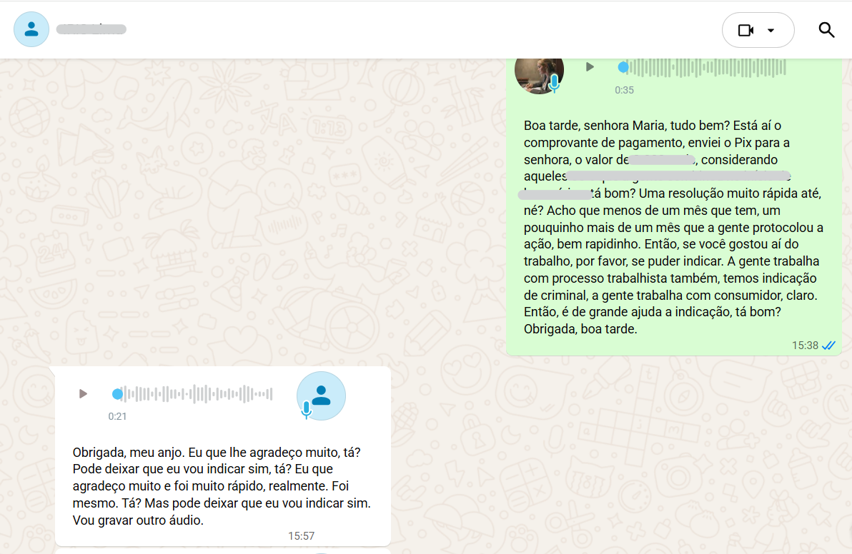 Depoimento de cliente 4 — MBAR Advogados